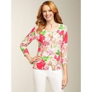 Talbots adorable floral cardigan
